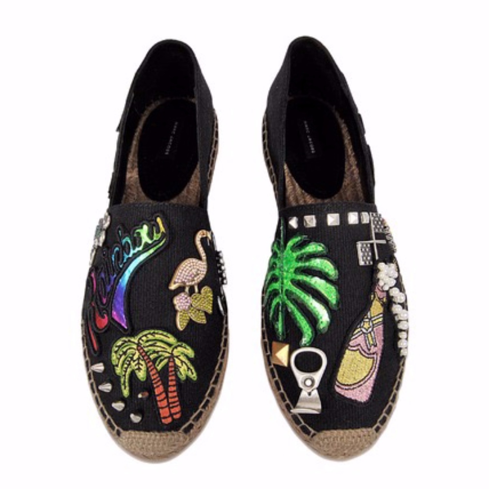 Marc Jacobs Sienna Charm Espadrille Black Women